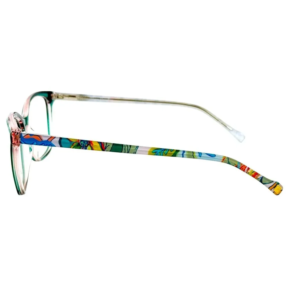 Vera Bradley Sage Womens Plastic Eyeglass Frame Rain Forest Fauna 51-16